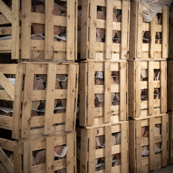 Crates Of Old Reclaimed Floor Tiles