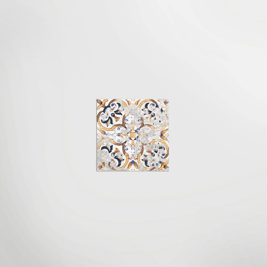 Antica Tomar | Matt Porcelain Decorative Multi Coloured Floor & Wall Tile