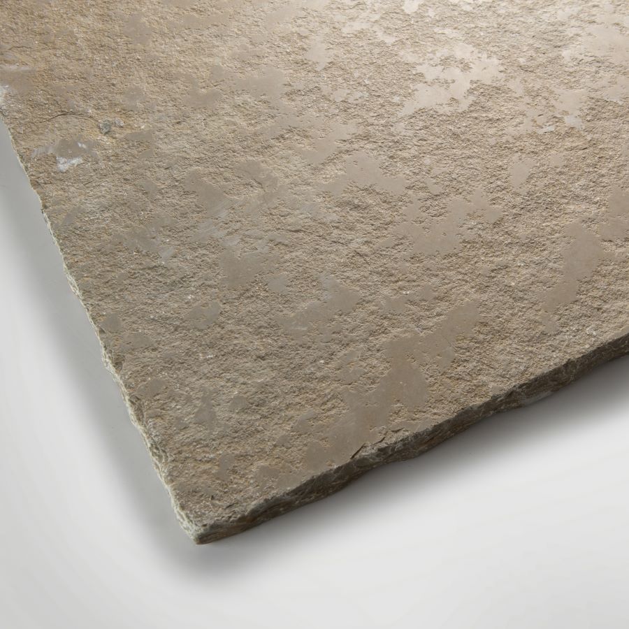 Bordeaux Argento Flagstone | Tumbled Limestone Distressed Greige Floor Tile