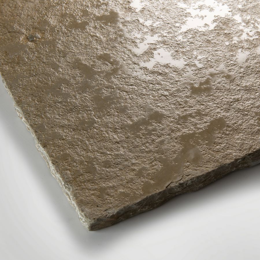 Bordeaux Argento Flagstone | Tumbled Limestone Distressed Greige Floor Tile