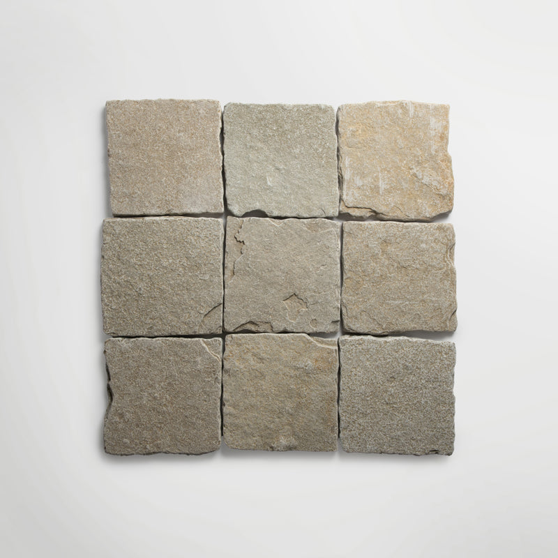Bordeaux Argento Squares | Tumbled Limestone
