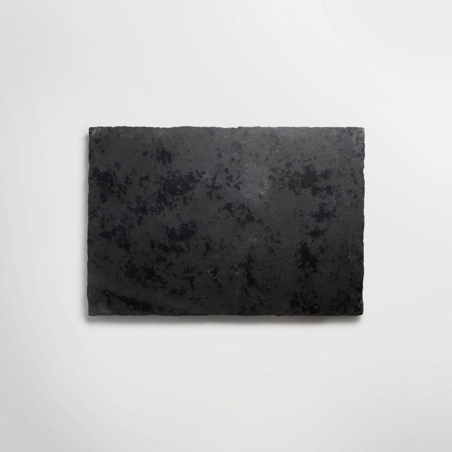 Bordeaux Black Flagstone | Tumbled Limestone Distressed Black Floor Tile