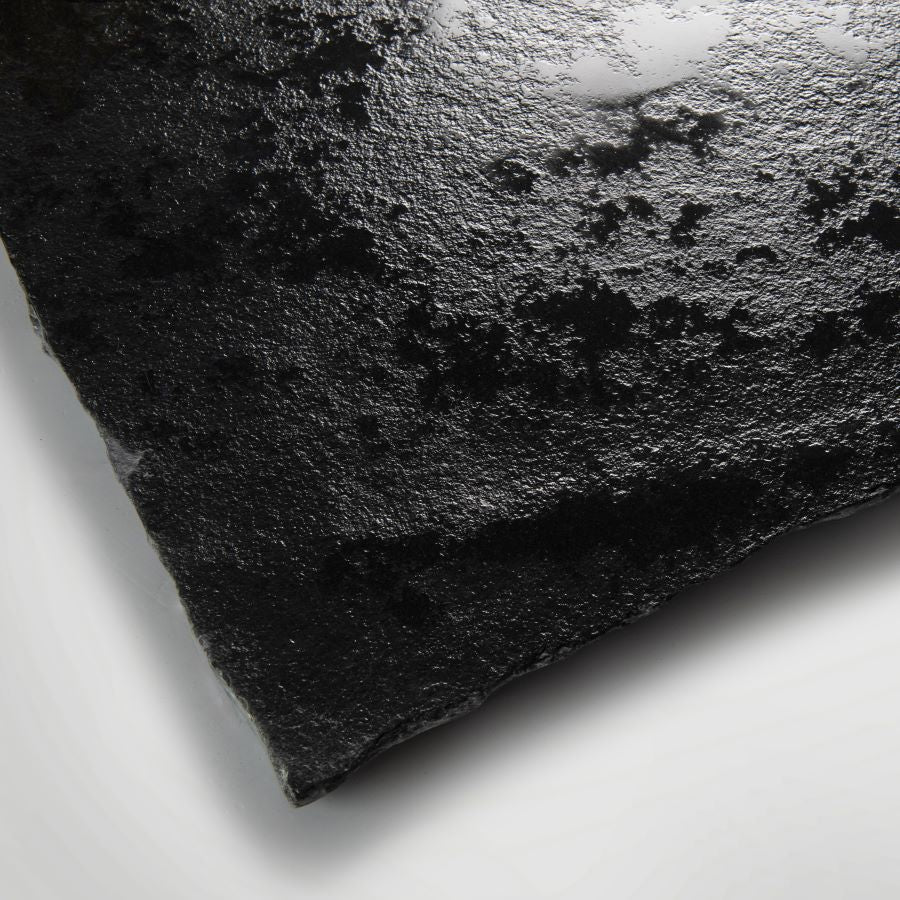 Bordeaux Black Flagstone | Tumbled Limestone Distressed Black Floor Tile