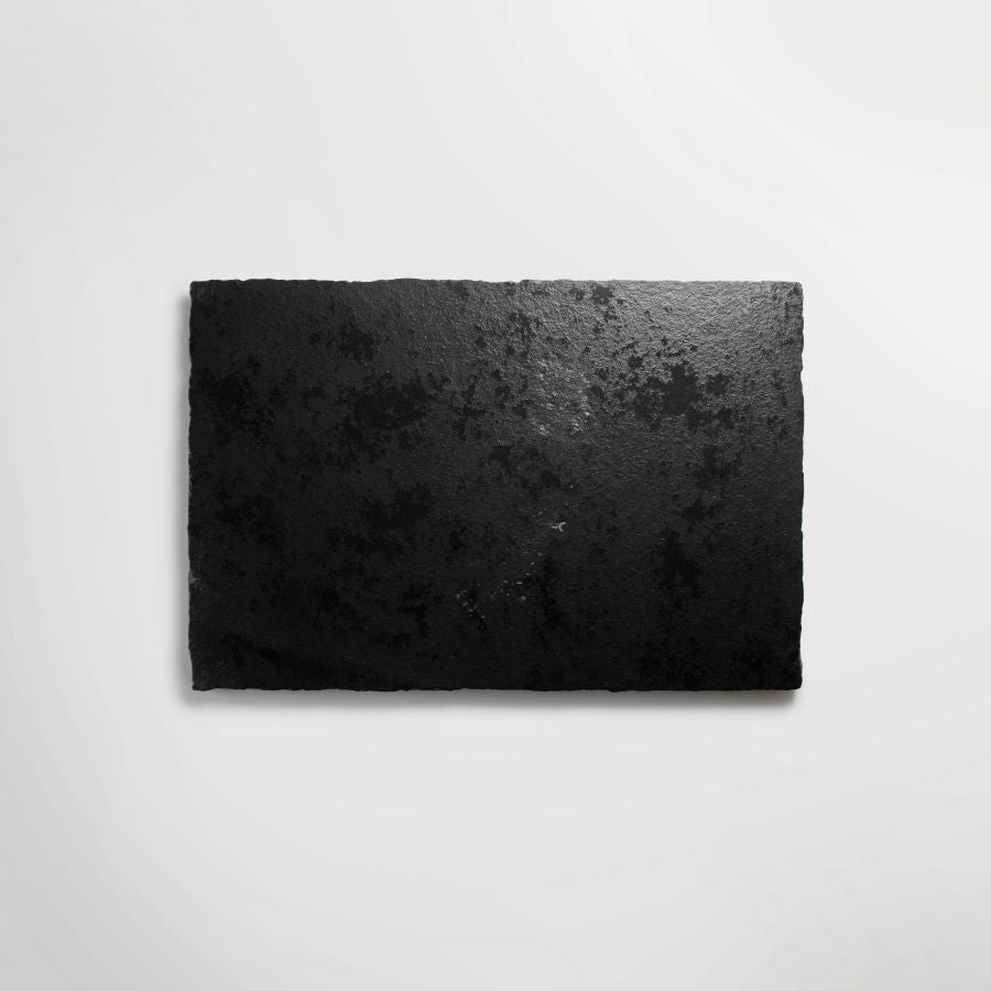 Bordeaux Black Flagstone | Tumbled Limestone Distressed Black Floor Tile