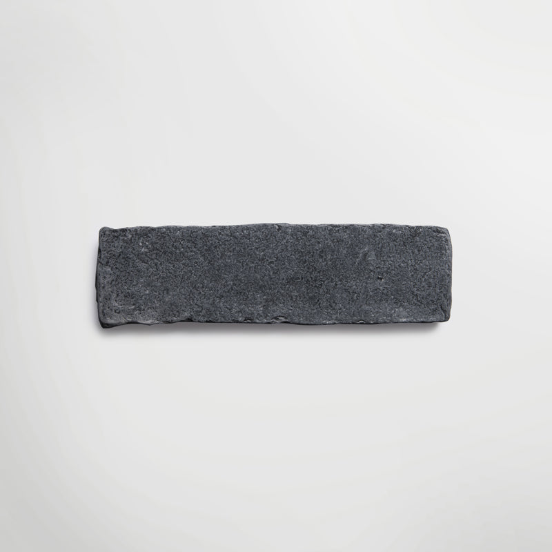 Bordeaux Black Parquet | Tumbled Limestone Distressed Black Floor Tile
