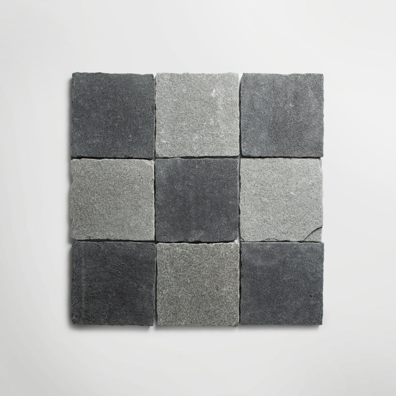 Bordeaux Black Squares | Distressed Limestone