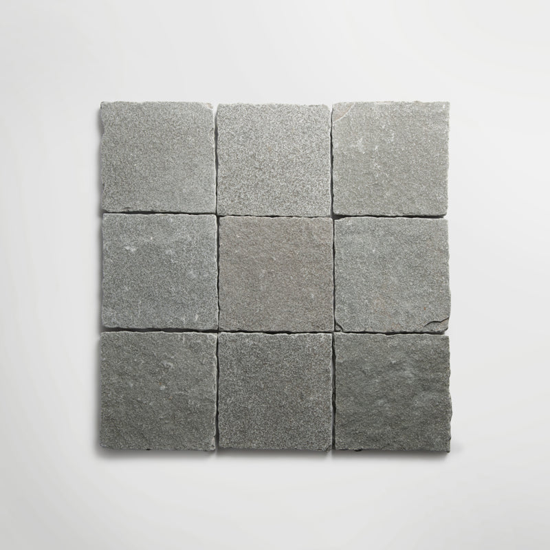 Bordeaux Blue Squares | Tumbled Limestone
