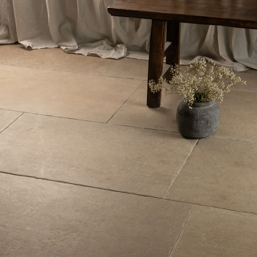 Borgogna Beige | Matt Porcelain Limestone Effect Beige Floor & Wall Tile