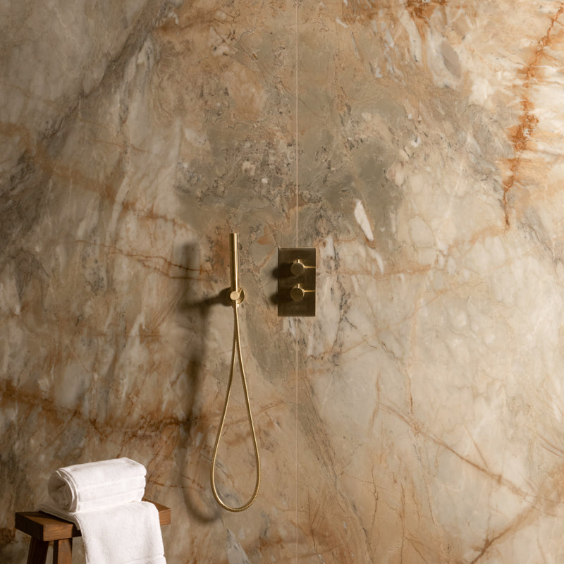 Breccia Van Gogh | Polished Porcelain Marble Effect White Floor & Wall Tile