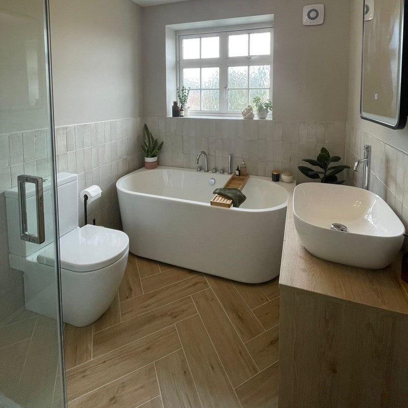 Chianti Beige Herringbone | Matt Porcelain Wood Effect Beige Floor Tile