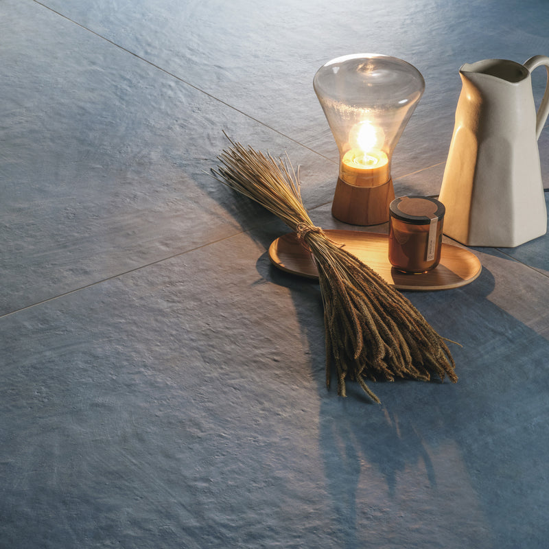 Elements Earth Lapis | Matt Porcelain Imitation Plaster Blue Floor & Wall Tile