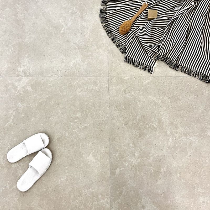 Elements Limestone Hauteville Cream | Matt Porcelain Limestone Effect Cream Floor & Wall Tile
