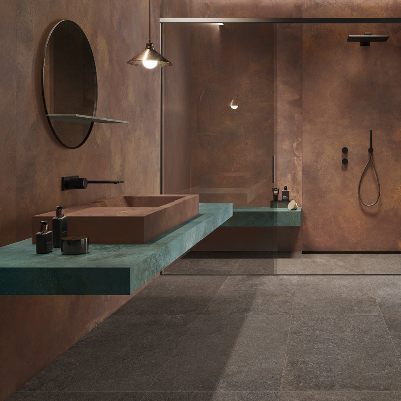 Elements Metal Copper | Matt Porcelain Metal Effect Brown Floor & Wall Tile