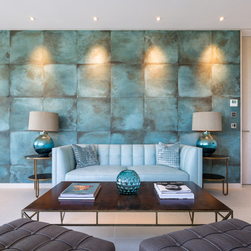 Elements Metal Mint | Matt Porcelain Metal Effect Green Floor & Wall Tile