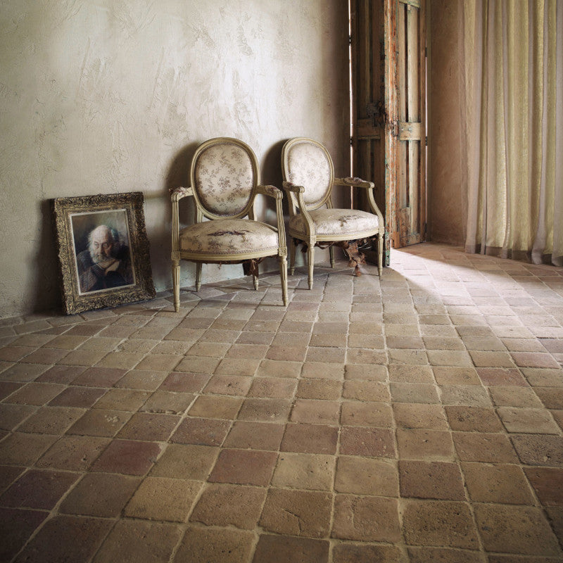 Genuine Antique Lyon Terracotta | Rustik Terracotta Genuine Reclaimed Beige Floor Tile