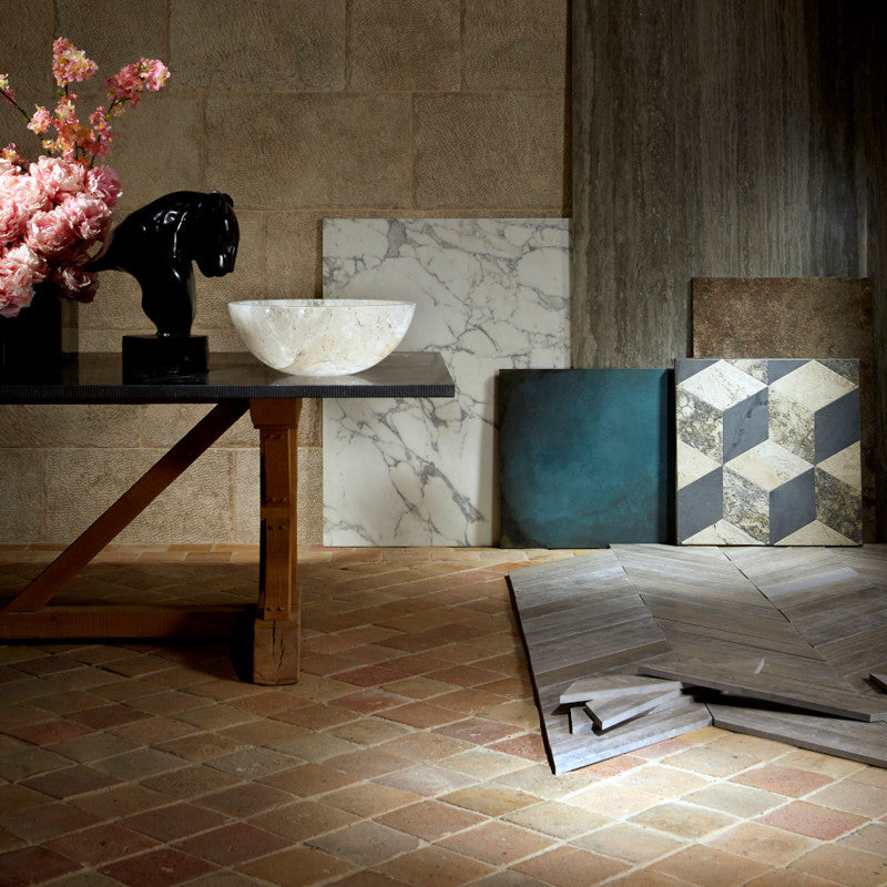 Genuine Antique Lyon Terracotta | Rustik Terracotta Genuine Reclaimed Beige Floor Tile