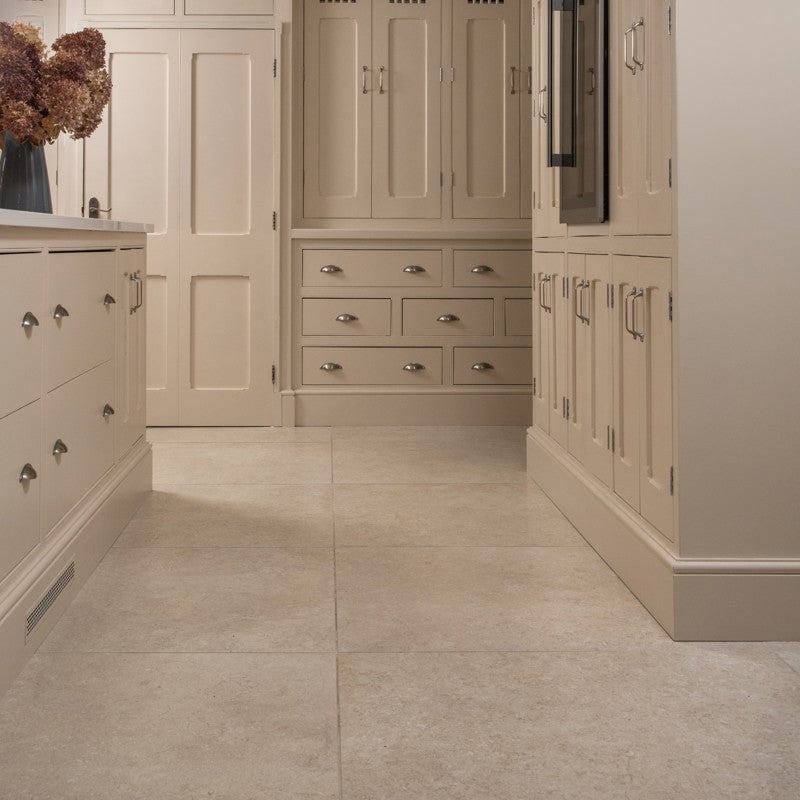 Illusion White | Honed Porcelain Limestone Effect White Floor & Wall Tile
