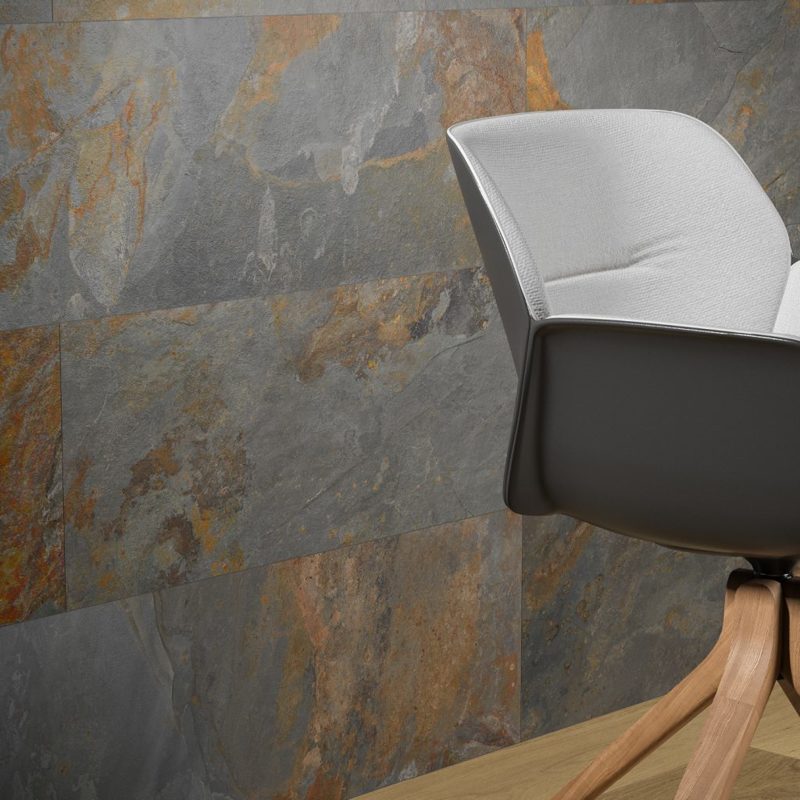 Lago Slate Multi | Matt Porcelain Slate Effect Multi Coloured Floor & Wall Tile