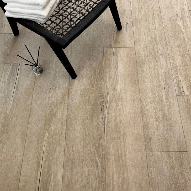 Lenke Maple | Textured Porcelain Wood Effect Cream Floor & Wall Tile