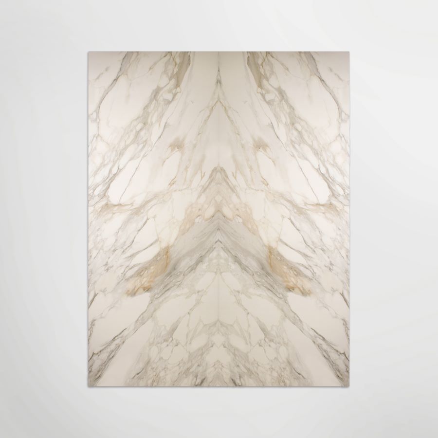 Massa D'oro Bookmatch | Polished Porcelain Marble Effect White Floor & Wall Tile