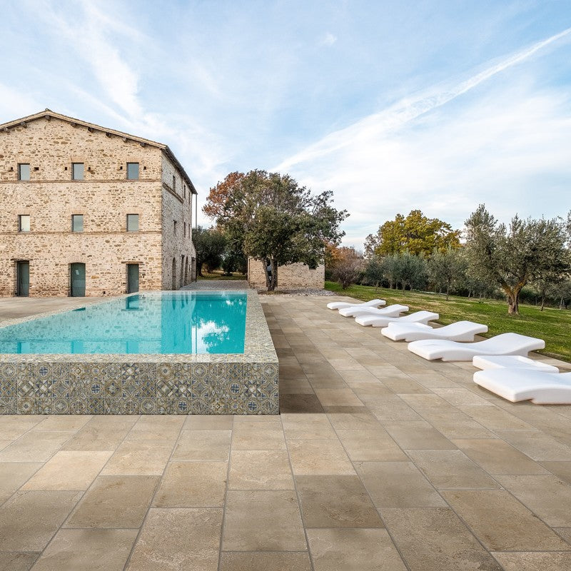 Med Stone Byblos | Natural Porcelain Limestone Effect Brown Floor & Wall Tile