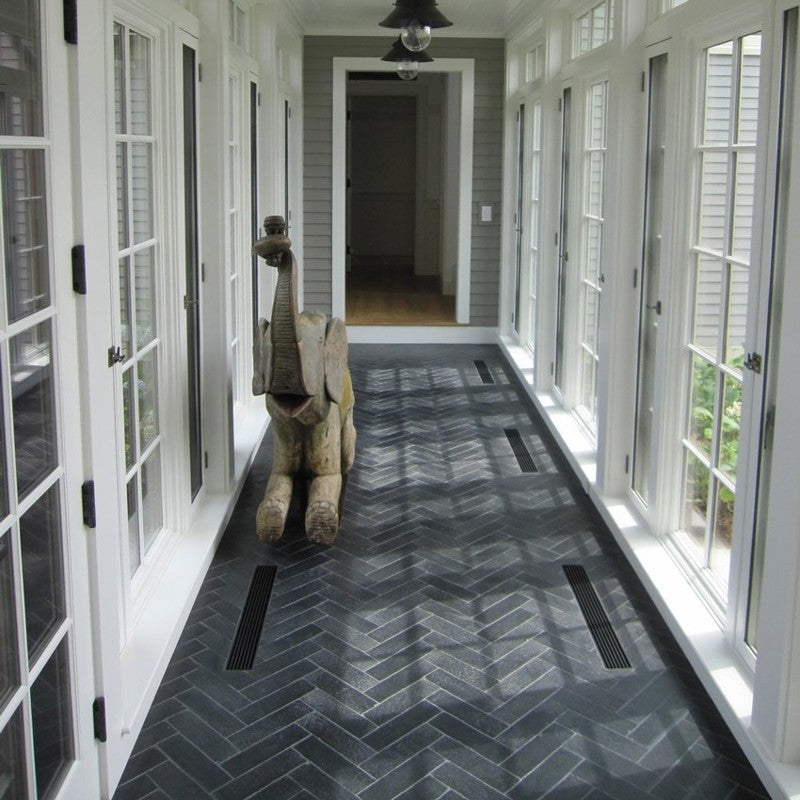 Nero Parquet | Distressed Limestone Distressed Black Floor & Wall Tile