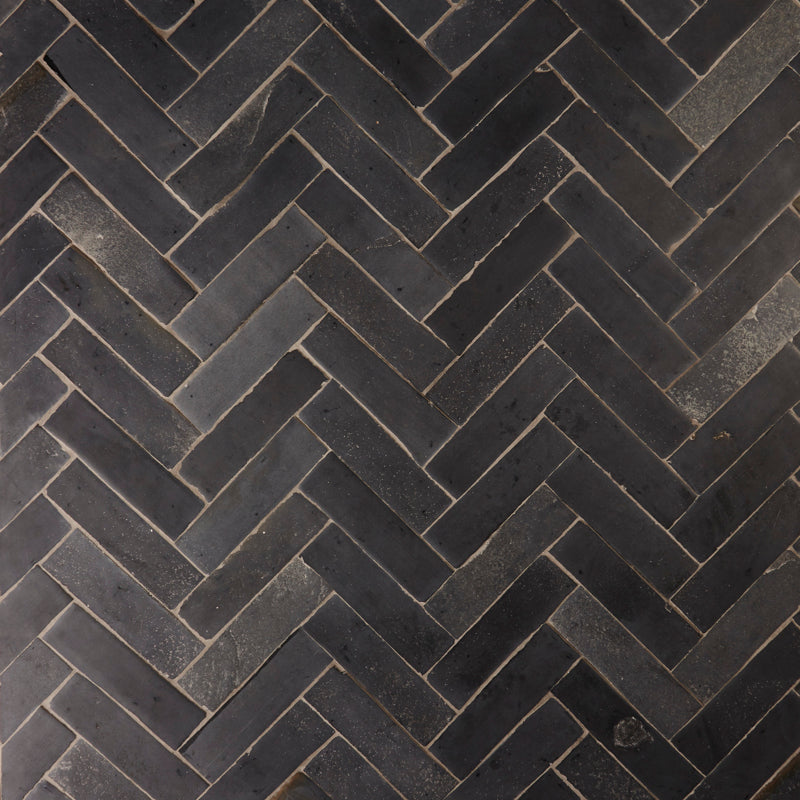 Nero Parquet | Distressed Limestone Distressed Black Floor & Wall Tile