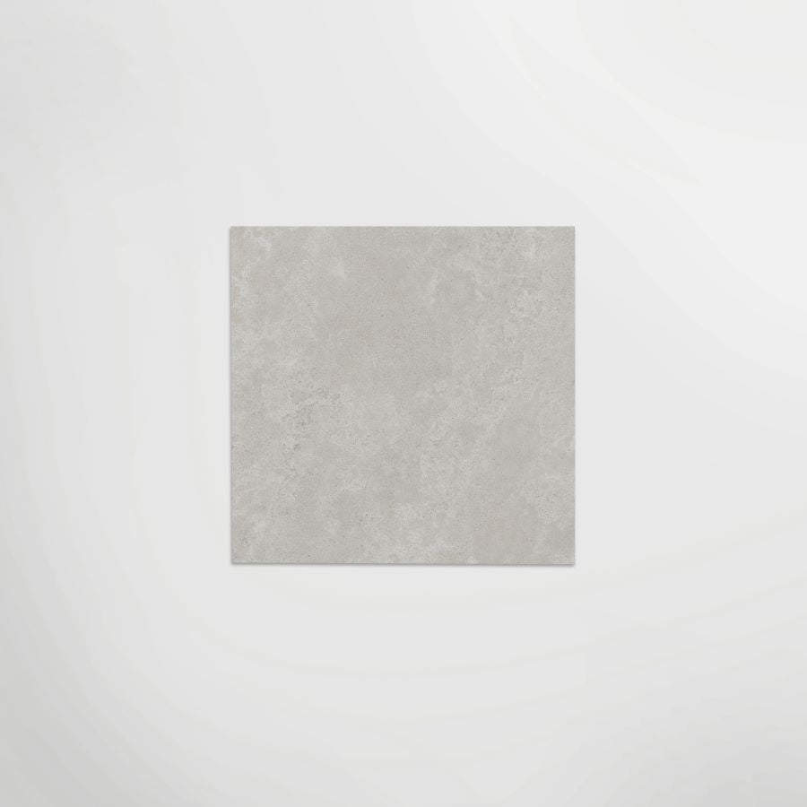 Port Stone Light Grey | Matt Porcelain Limestone Effect Grey Floor & Wall Tile