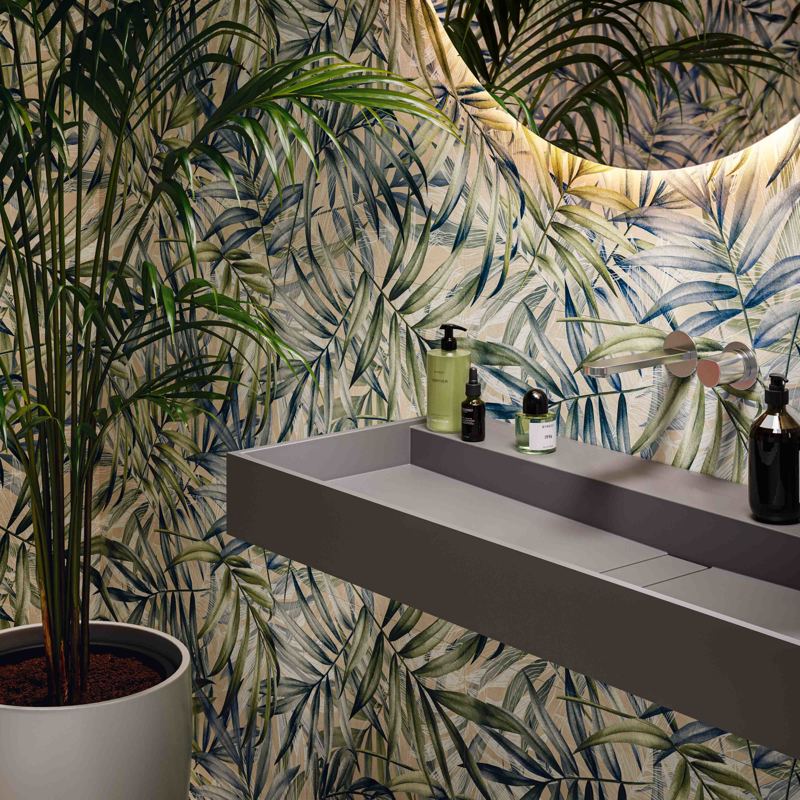 Saint Jardin Jungle | Matt Porcelain Decorative Multi Coloured Floor & Wall Tile