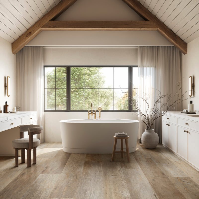 Saint Wood Rustic Walnut | Matt Porcelain Wood Effect Brown Floor & Wall Tile