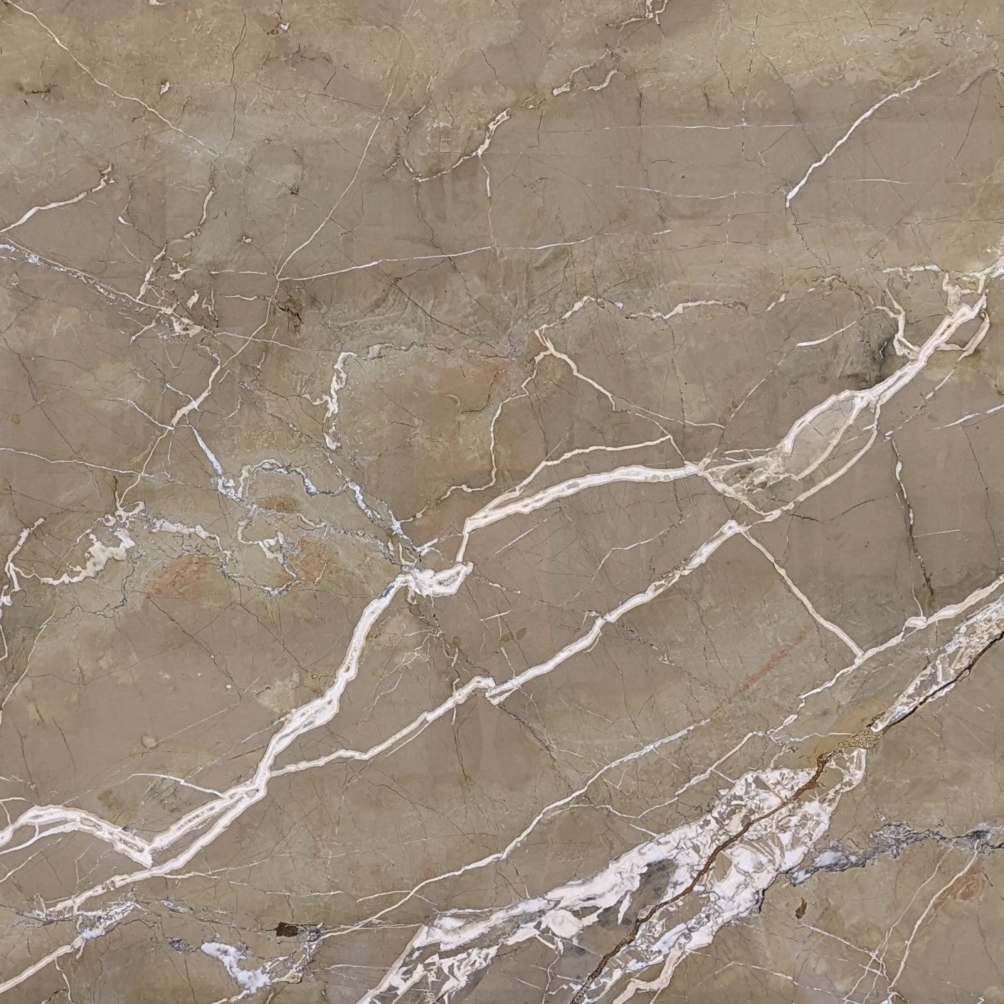 St Vincent Marble Slab - Grey Brown Marble With White Veining