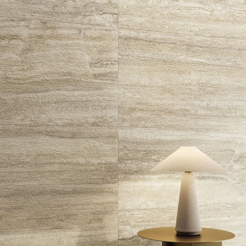 Tivoli Ribcut Beige | Silk Porcelain Travertine Effect Beige Floor Tile