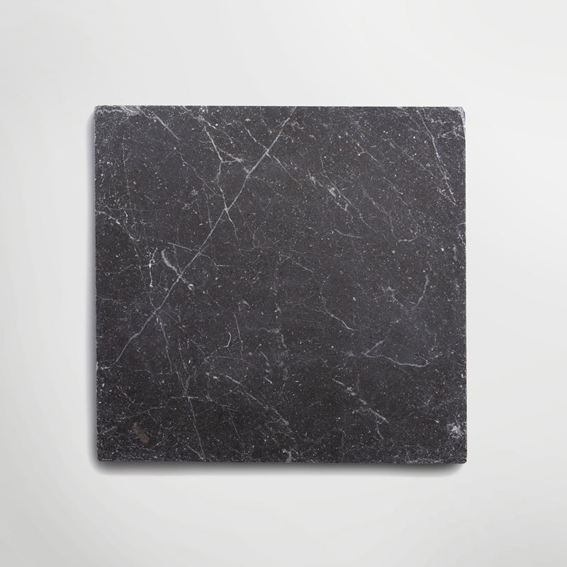 Venetian Black | Tumbled Marble Distressed Black Floor Tile