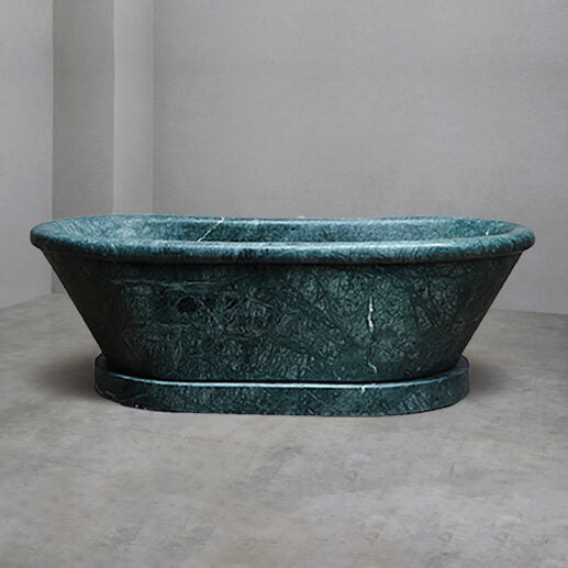 Hand Carved Marble Green Roll Top Bathtub