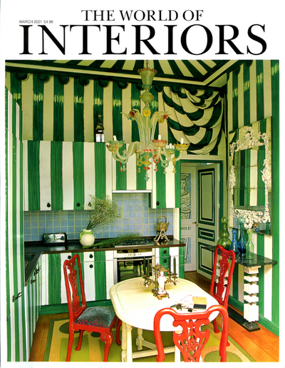The World of Interiors March 2021 – Rosso Francia & Arabescato Chequerboard