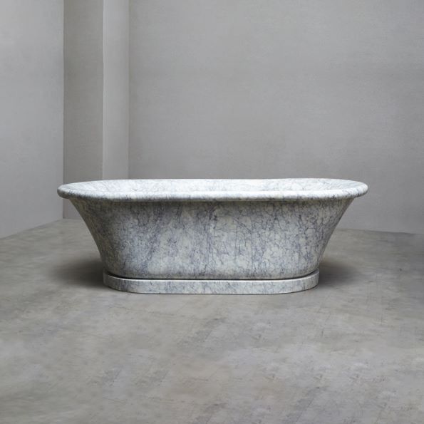 Alberto Iniano Italian White Marble Luxury Bath | Honed Marble Luxury Bath