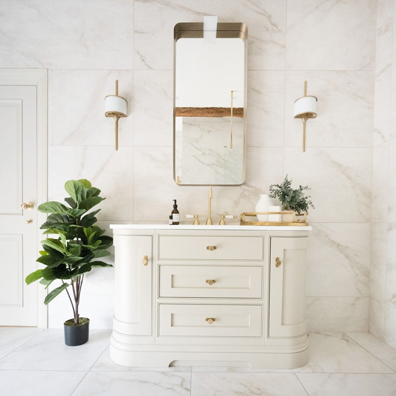 Antique Calacatta Marble Effect Porcelain Bathroom Tile