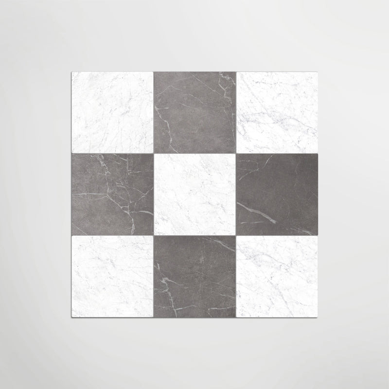 Grey & White Marble Effect Floor And Wall Indoor 300mm X 300mm Porcelain Tiles