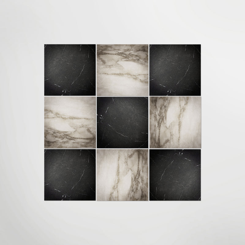 Beige And Black Chequer Floor Tile - Suitable For Bathrooms