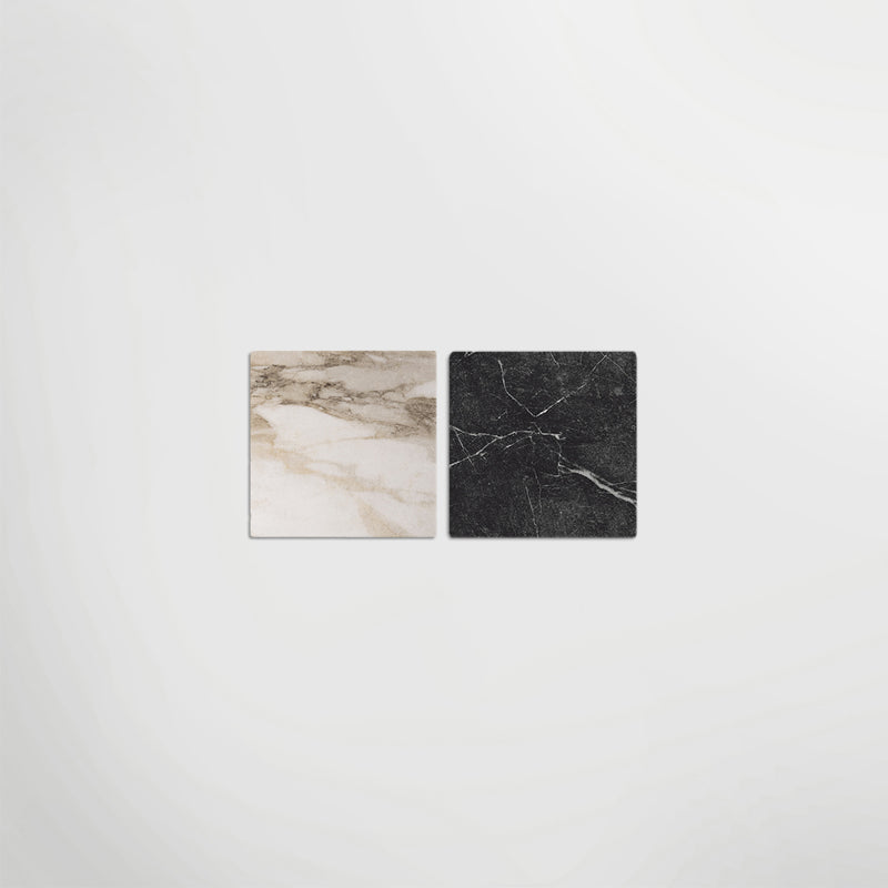 Antique Marble Macchia Vecchia and Nero Marquina Chequer - Marble Effect Porcelain