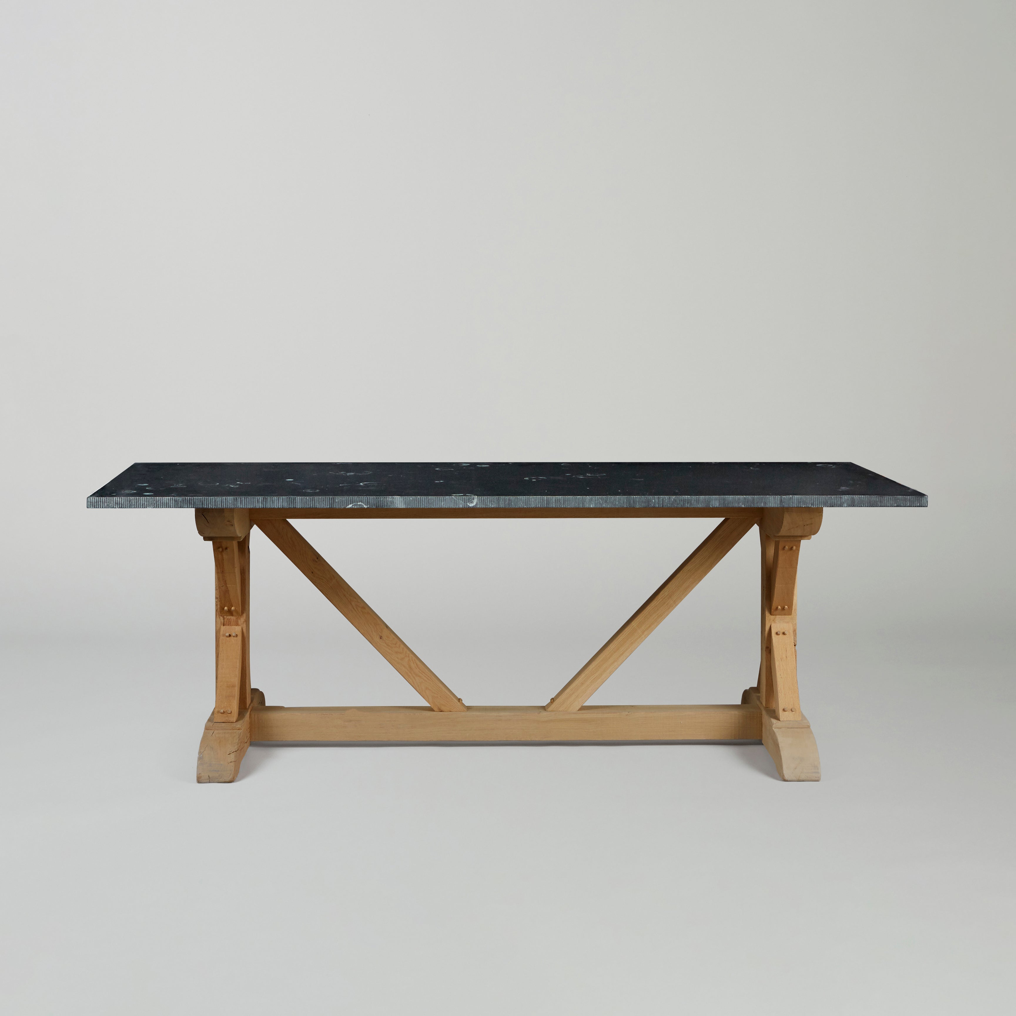 Medium Sized Limestone Handmade Dining Room Table - Black