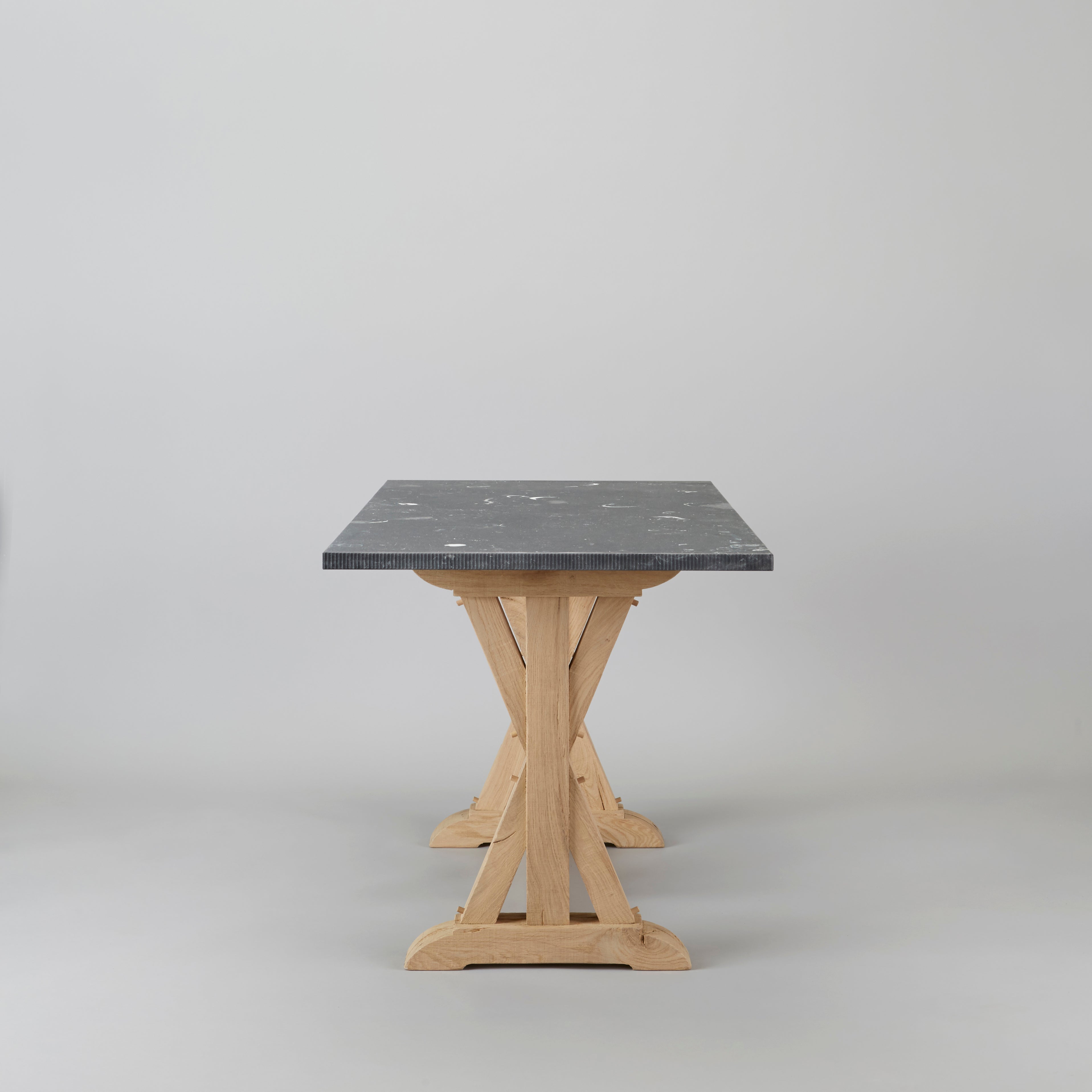 Small Limestone Handmade Dining Room Table - Black