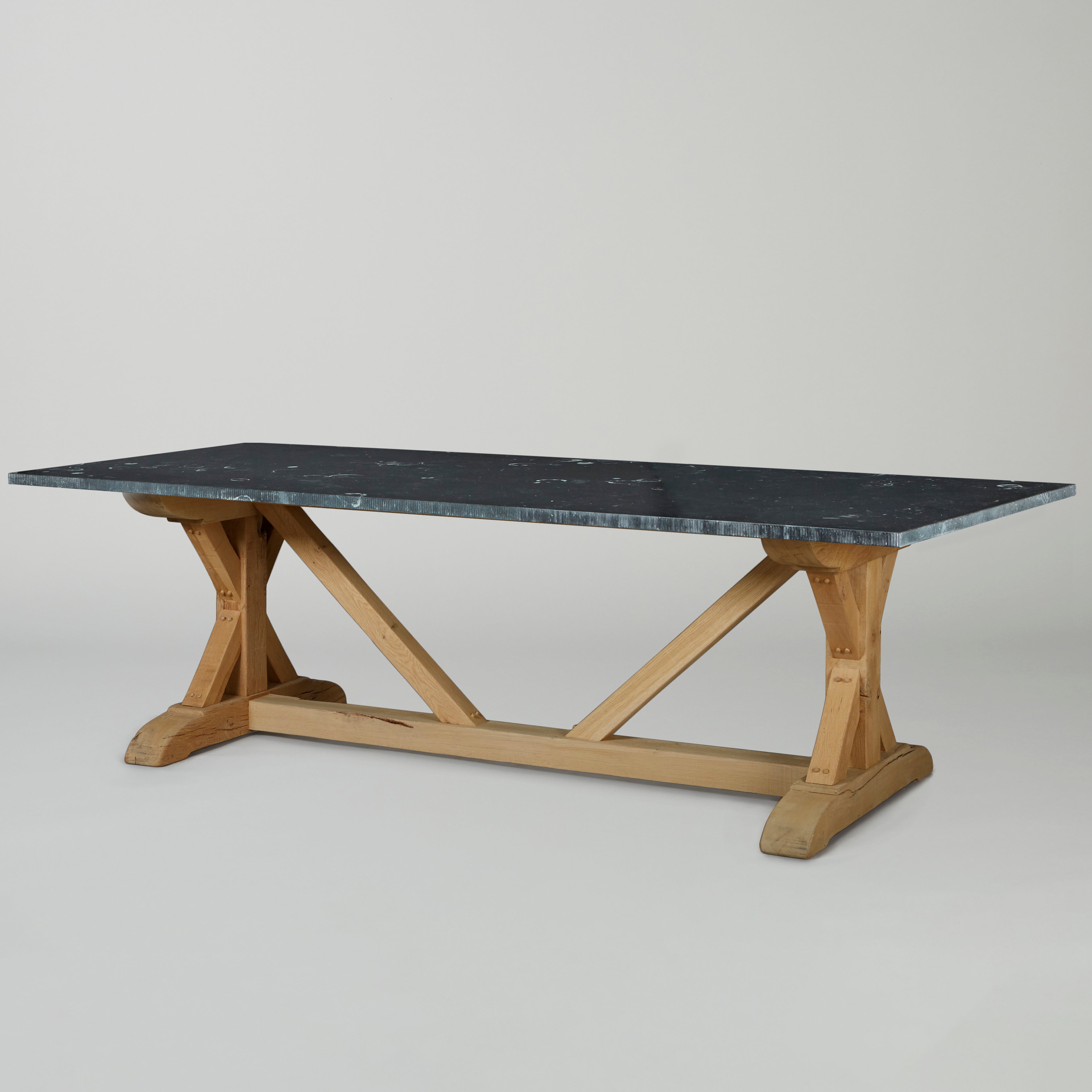 Large Limestone Handmade Dining Room Table - Black