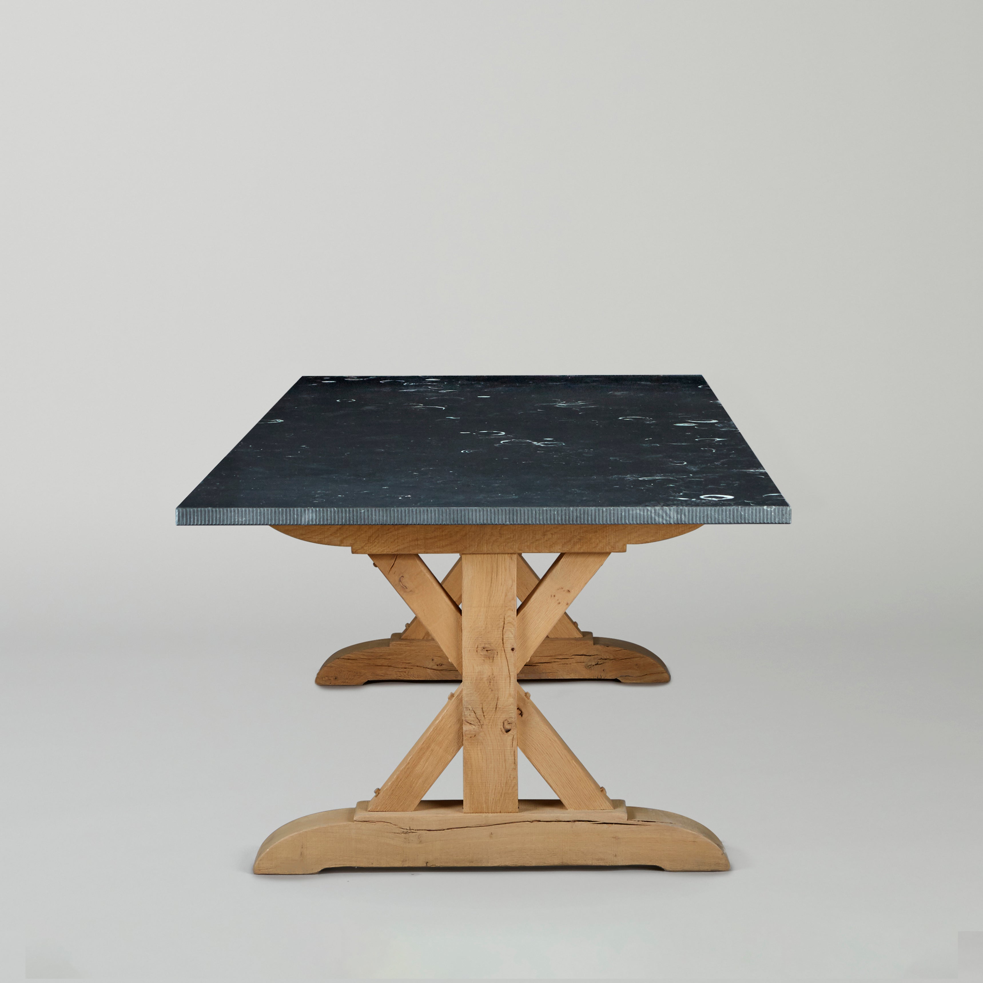 Large Limestone Handmade Dining Room Table - Black