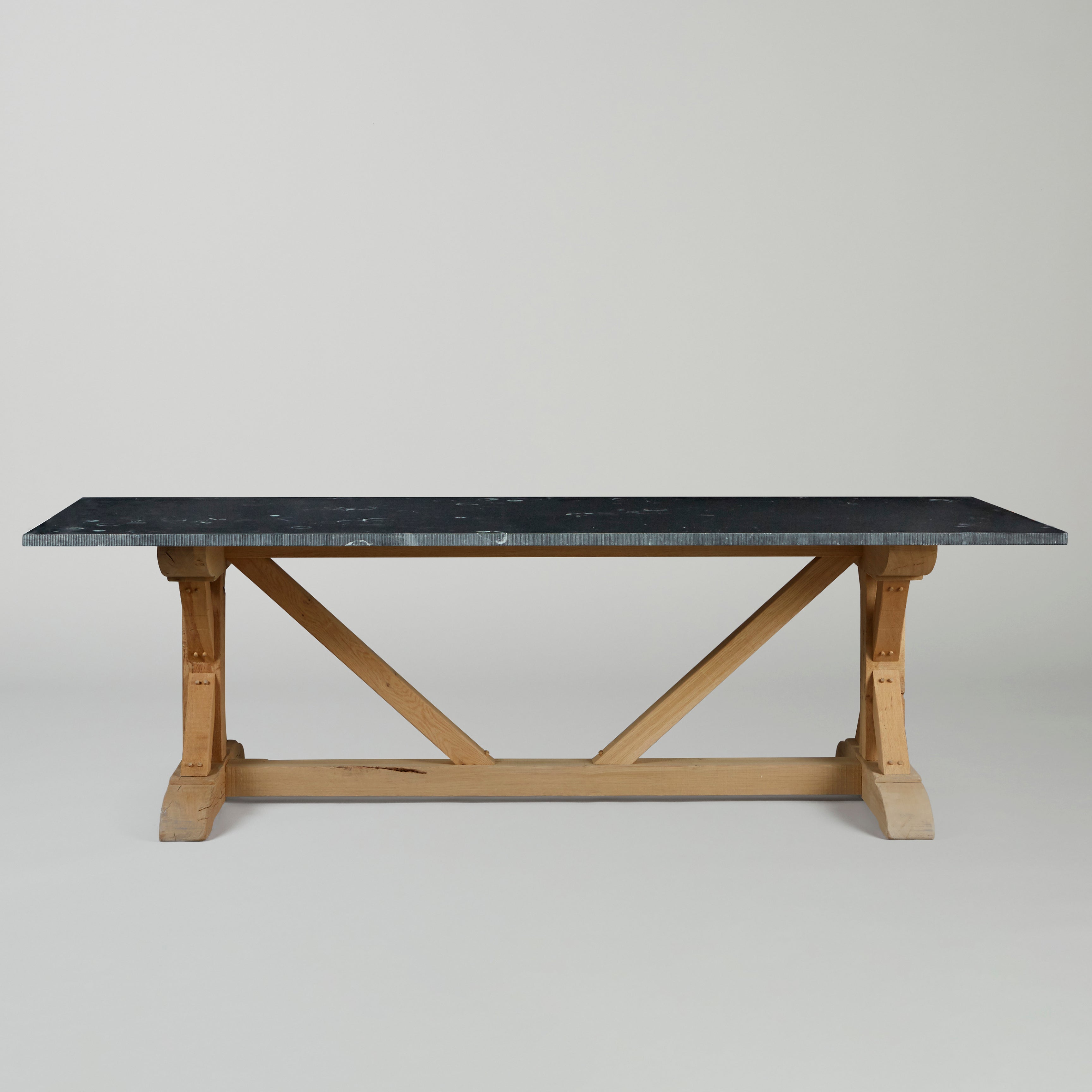 Large Limestone Handmade Dining Room Table - Black