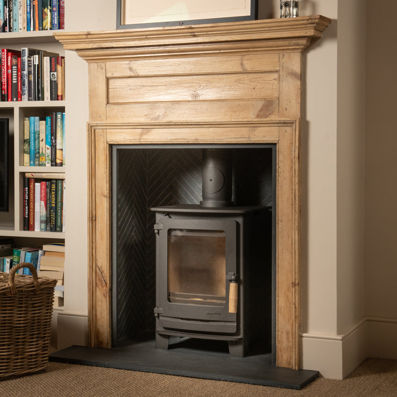 Bordeaux Black Herringbone - Distressed Limestone