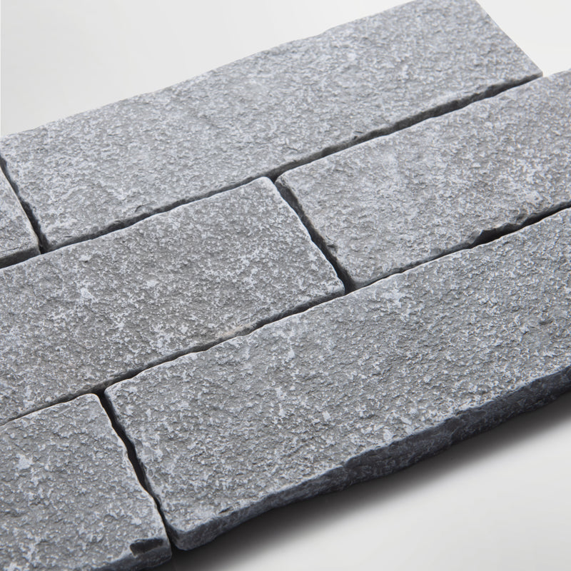 Bordeaux Blue Parquet | Tumbled Limestone Distressed Grey Floor Tile