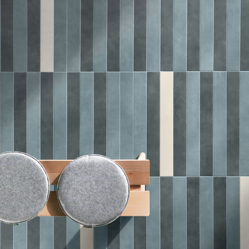 Aqua Blue Metro Brick Zelige Style Porcelain Tiles