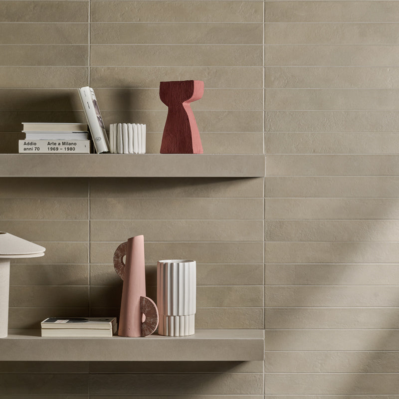 Stone Brown Zelige Metro Brick Porcelain Tiles