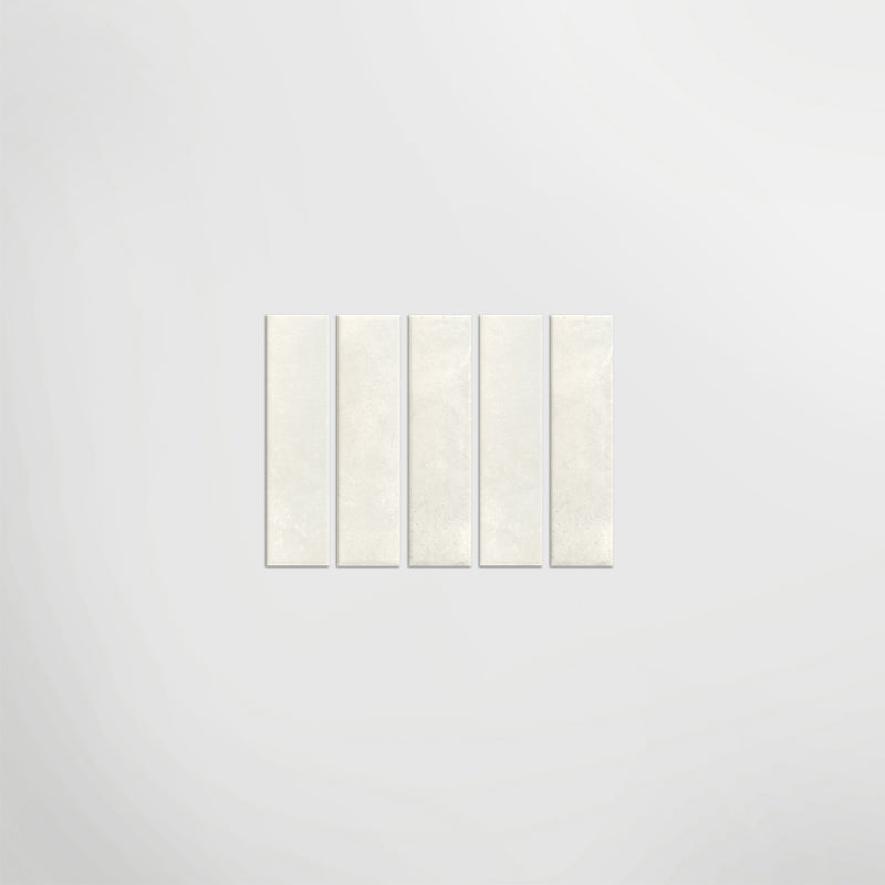 Ceren Mini Bianco Decorative White Tiles 240mm X 60mm From Lapicida Slim Brick Slips Cream White Metro